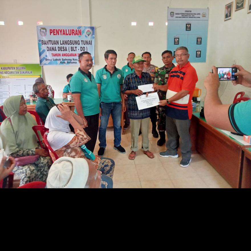 Pembagian BLT DD Tahap 2 bulan april  desa lubuk sahung tahun 2023